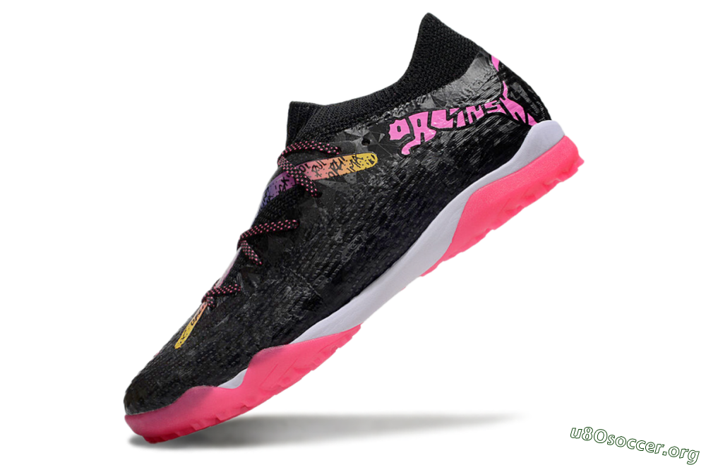 Powercat Tokyo Match x Puma Future Ultimate TF Football Shoes - Black/Pink/Yellow 5