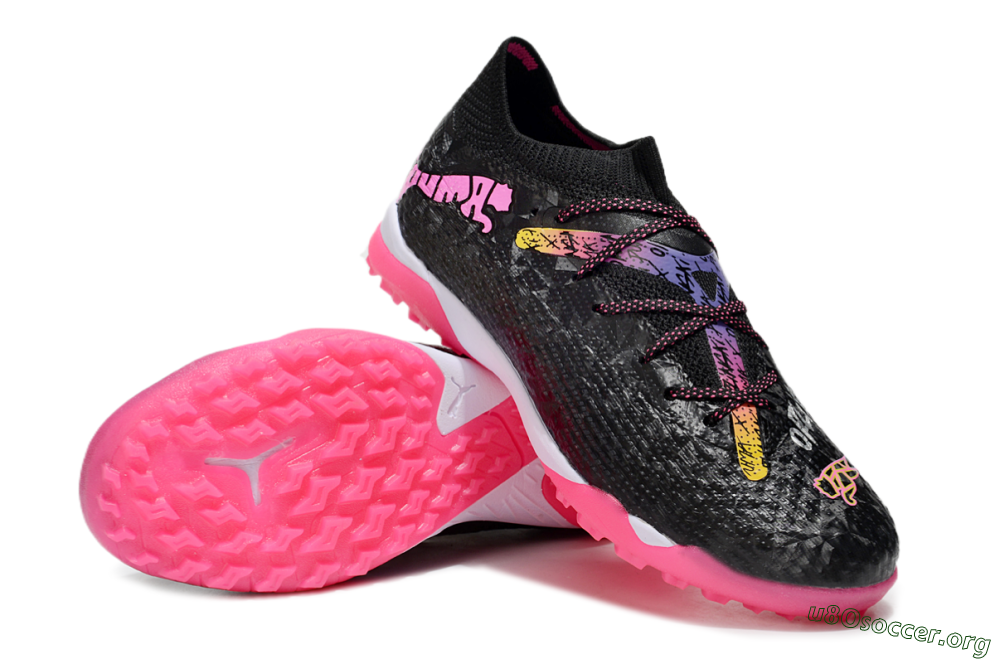 Powercat Tokyo Match x Puma Future Ultimate TF Football Shoes - Black/Pink/Yellow 0