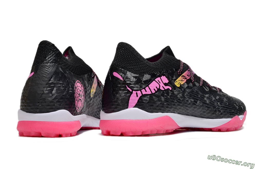 Powercat Tokyo Match x Puma Future Ultimate TF Football Shoes - Black/Pink/Yellow 6