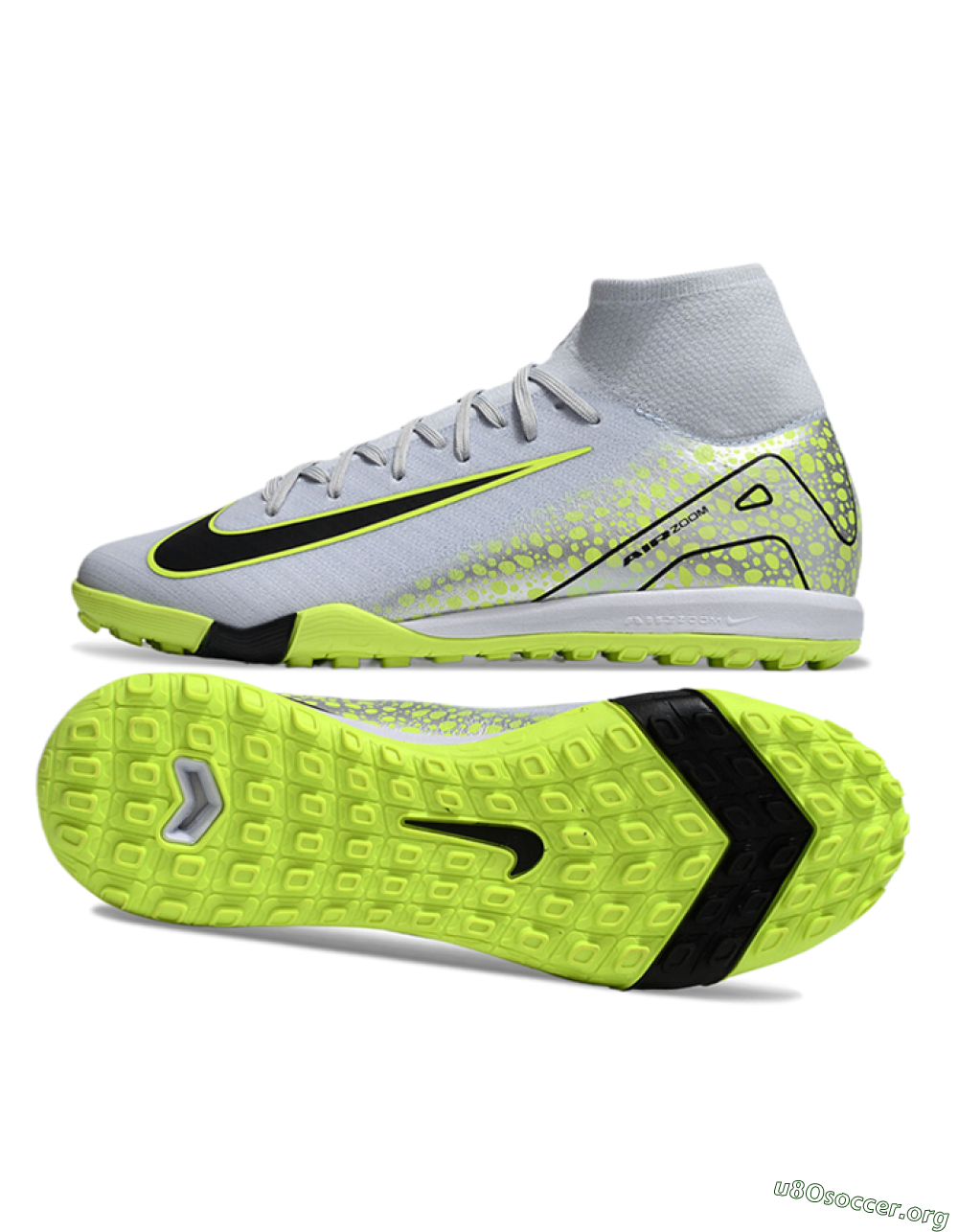 Nike Air Zoom Mercurial Superfly 10 Elite TF Football Shoes - Grey/Yellow/Black 1