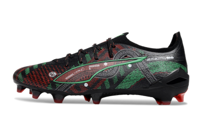 Puma Ultra Ultimate FG Football Boots - Black/Red/Green