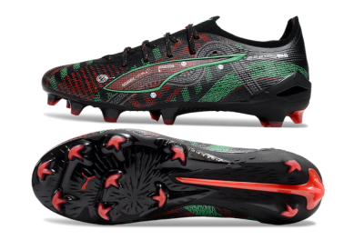 Puma Ultra Ultimate FG Football Boots - Black/Red/Green