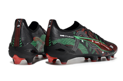 Puma Ultra Ultimate FG Football Boots - Black/Red/Green