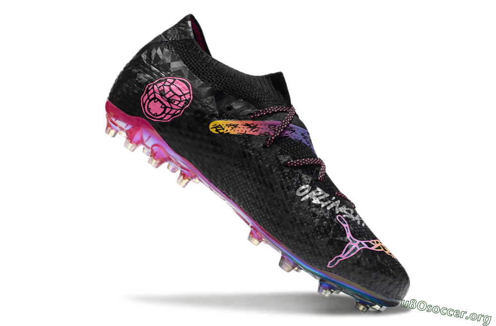 Puma Future Ultimate MG Football Boots - Black/Pink/Yellow 4