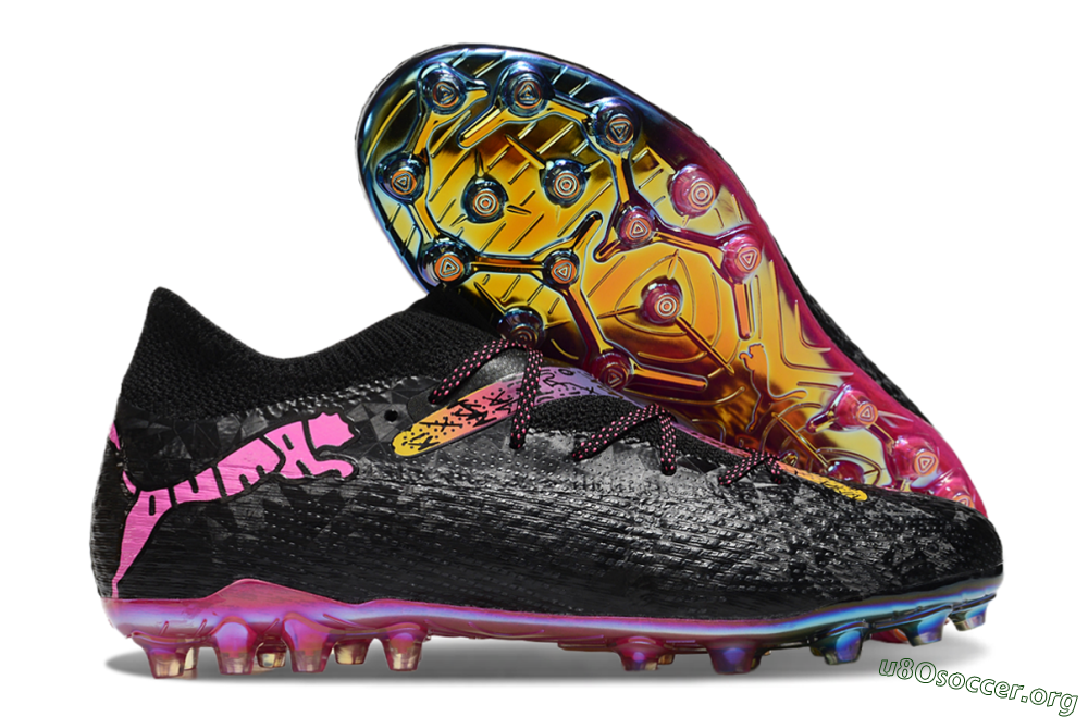 Puma Future Ultimate MG Football Boots - Black/Pink/Yellow 2