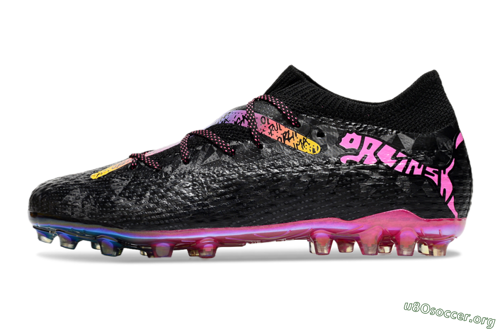 Puma Future Ultimate MG Football Boots - Black/Pink/Yellow 3