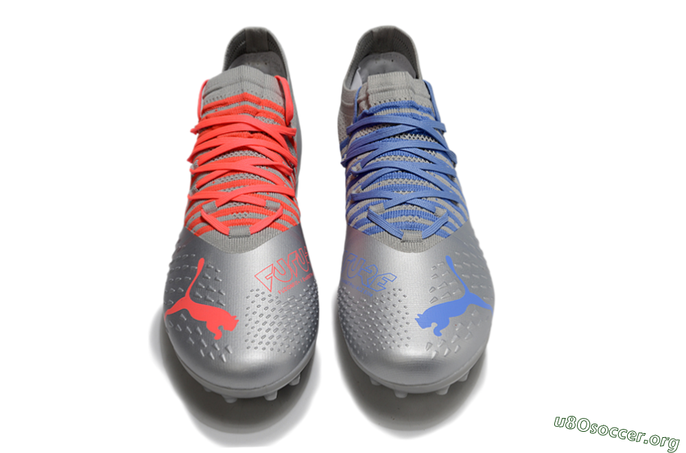 Puma Future Ultimate MG Football Boots - Silver/Blue/Red 6