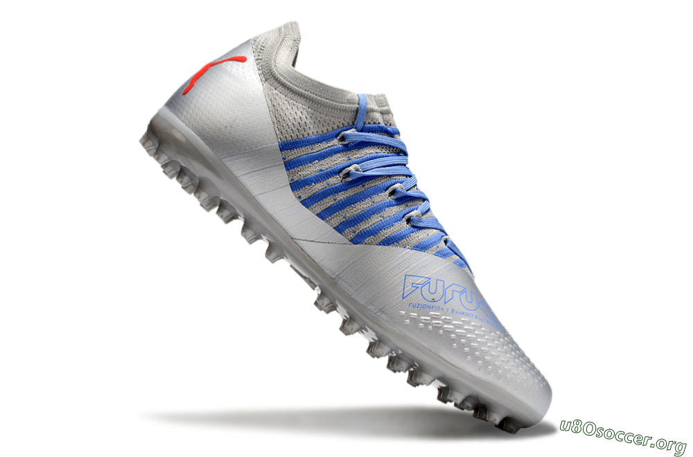 Puma Future Ultimate MG Football Boots - Silver/Blue/Red 4