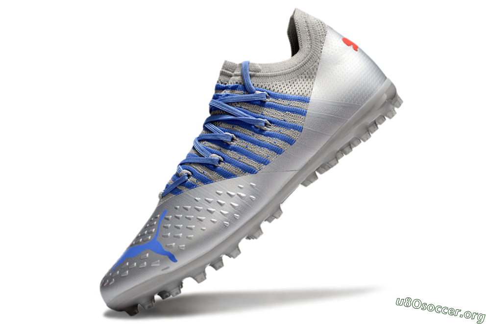 Puma Future Ultimate MG Football Boots - Silver/Blue/Red 5