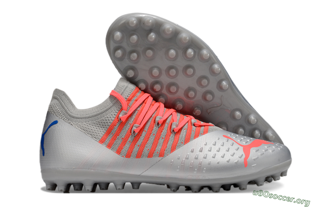 Puma Future Ultimate MG Football Boots - Silver/Blue/Red 2