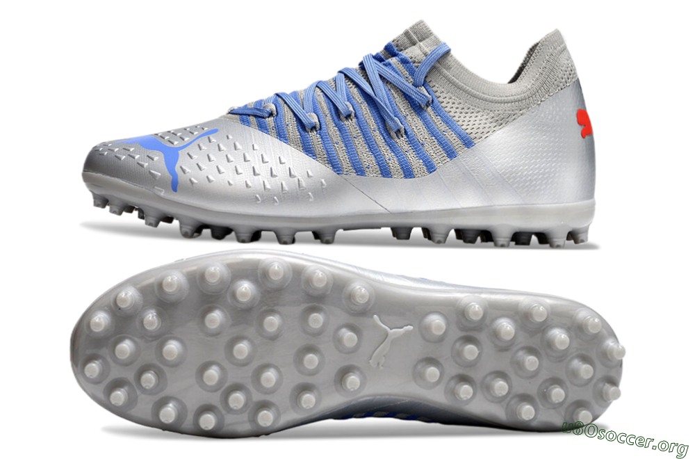 Puma Future Ultimate MG Football Boots - Silver/Blue/Red 1