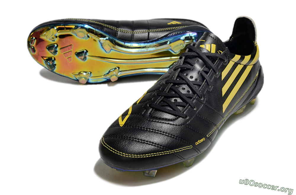 Adidas F50 Adizero Elite FG Football Boots - Black/Yellow/Gold 0