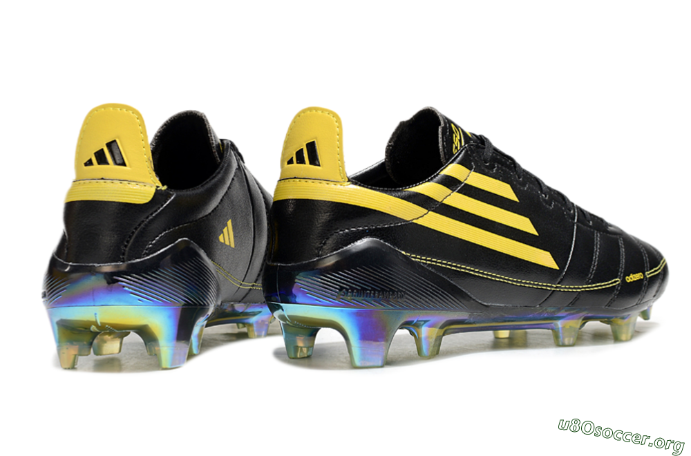 Adidas F50 Adizero Elite FG Football Boots - Black/Yellow/Gold 6