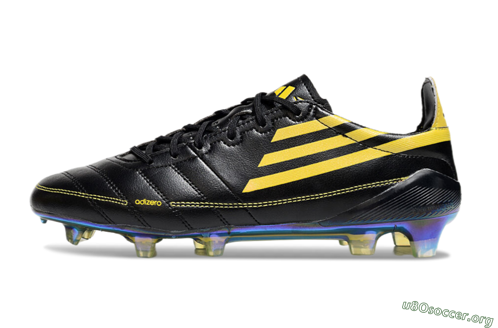 Adidas F50 Adizero Elite FG Football Boots - Black/Yellow/Gold 3