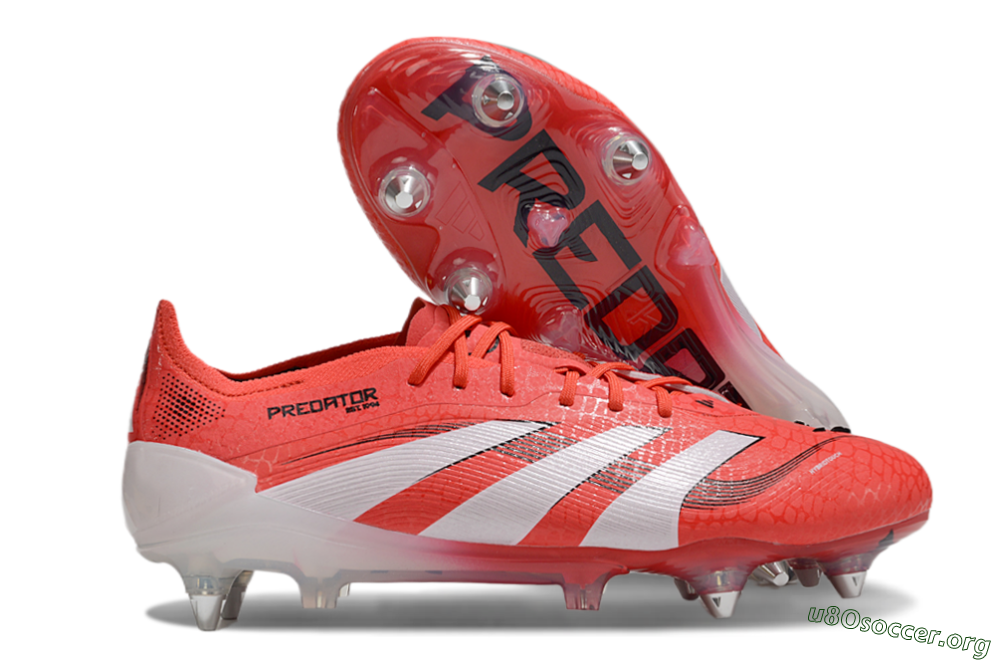 Adidas Predator 25 Elite SG Football Boots - Red/White/Black 2