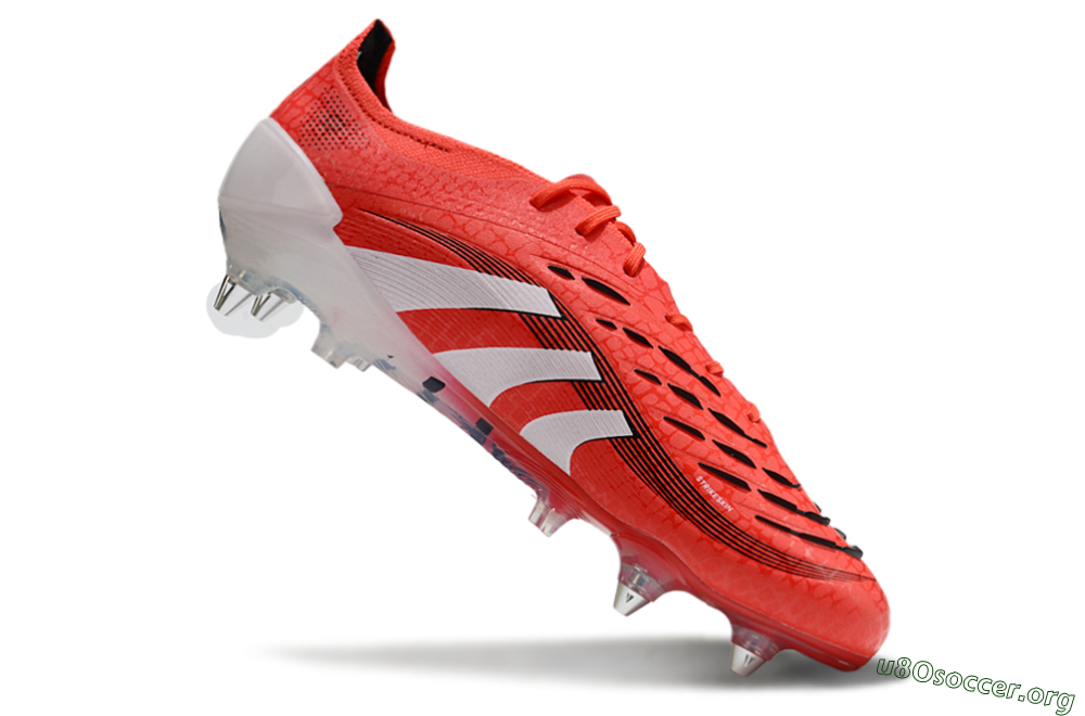Adidas Predator 25 Elite SG Football Boots - Red/White/Black 4