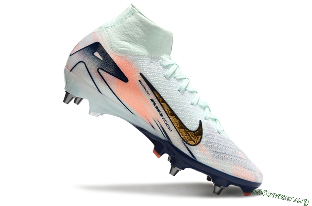 Nike Air Zoom Mercurial Superfly 10 Elite SG Football Boots - Jade/Gold/Red 4