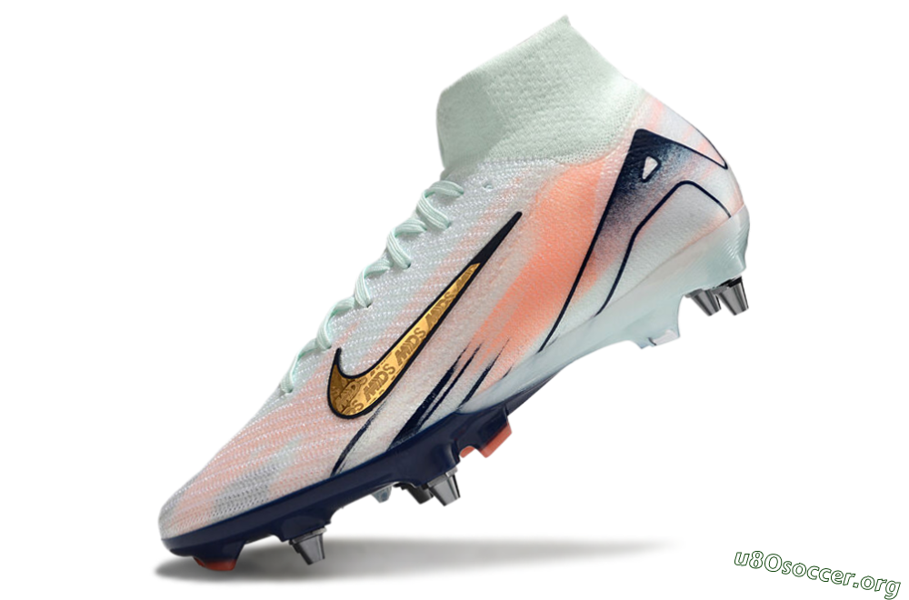 Nike Air Zoom Mercurial Superfly 10 Elite SG Football Boots - Jade/Gold/Red 5