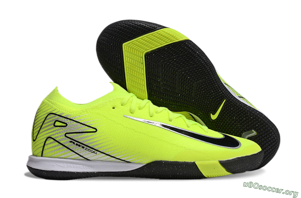 Nike Air Zoom Mercurial Vapor 16 Elite IC Football Shoes - Yellow/Black/Silver 2