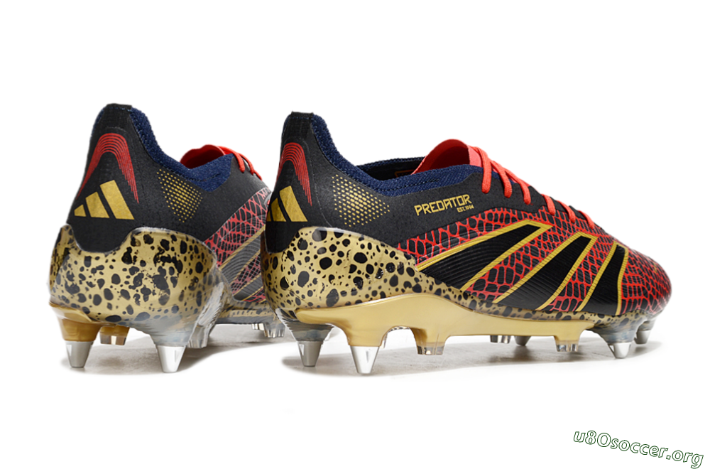 Adidas Predator Elite 25 SG Football Boots - Black/Red/Gold 6