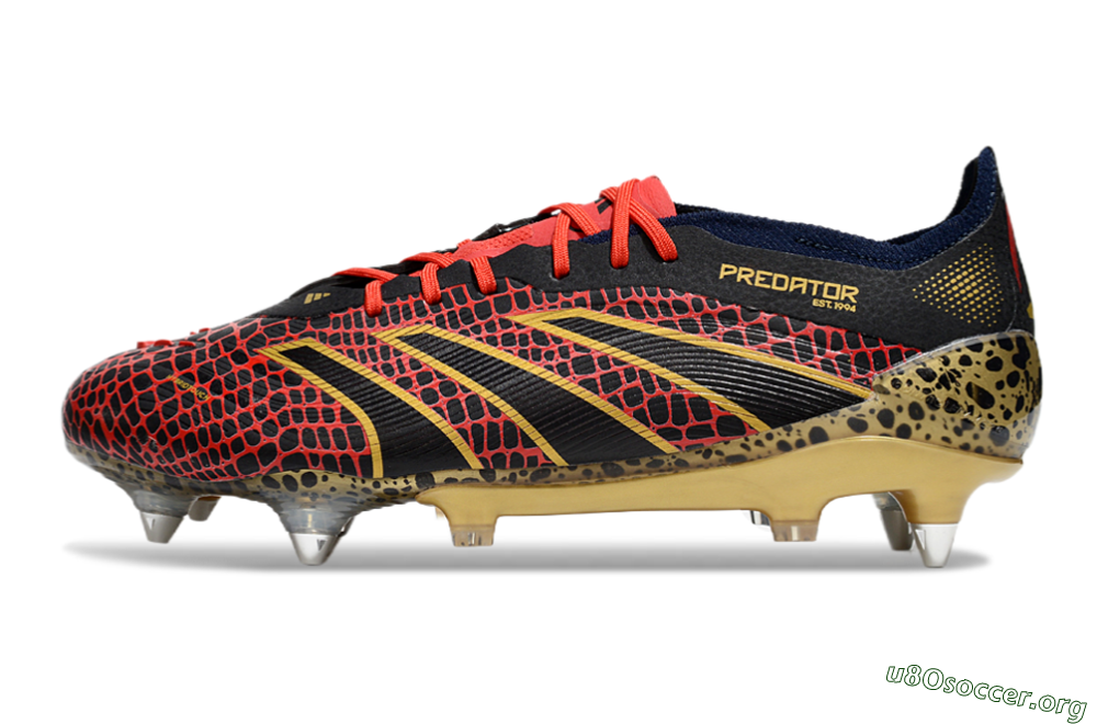 Adidas Predator Elite 25 SG Football Boots - Black/Red/Gold 3