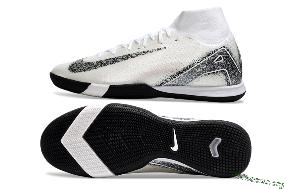 Nike Air Zoom Mercurial Superfly 10 Elite IC Football Shoes - Beige/Black/White 1