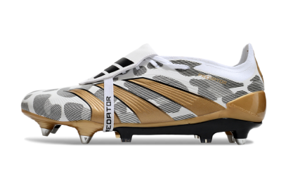 Adidas Predator Elite Foldover Tongue SG Football Boots - White/Black/Gold