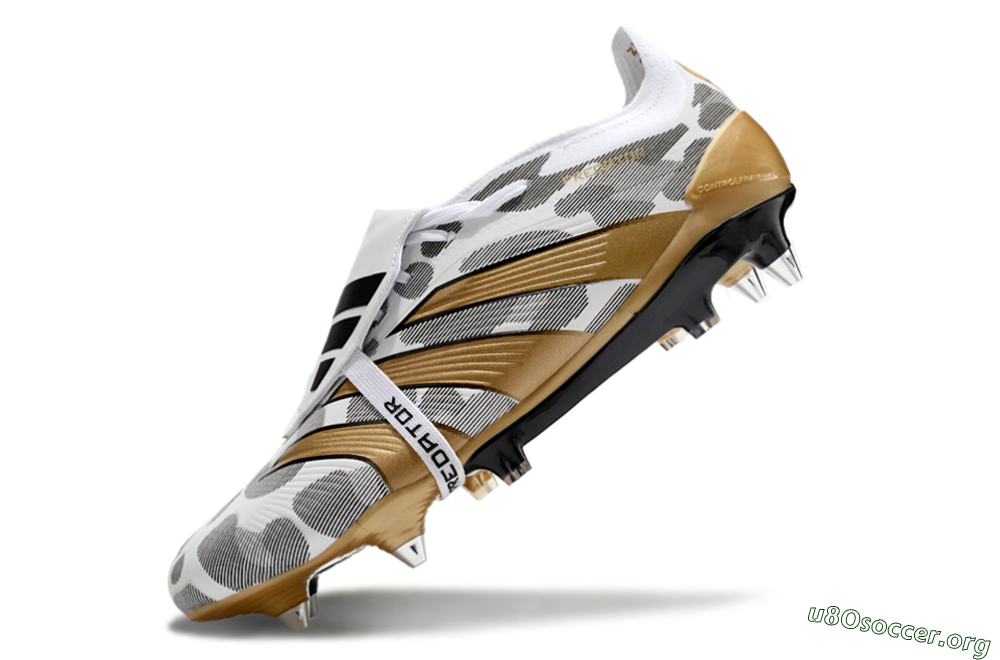 Adidas Predator Elite Foldover Tongue SG Football Boots - White/Black/Gold 5