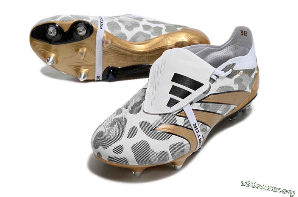 Adidas Predator Elite Foldover Tongue SG Football Boots - White/Black/Gold 0