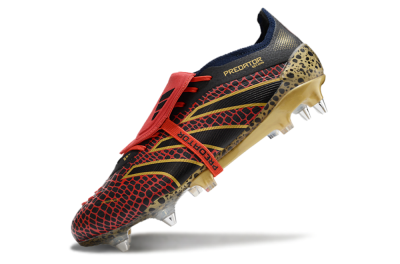 Adidas Predator 25 Elite Foldover Tongue SG Football Boots - Black/Red/Gold