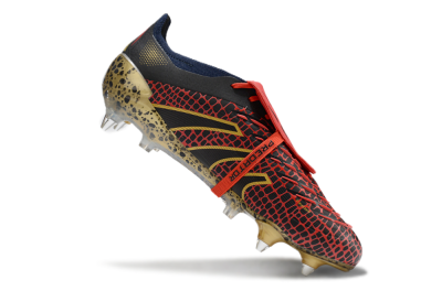 Adidas Predator 25 Elite Foldover Tongue SG Football Boots - Black/Red/Gold