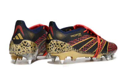 Adidas Predator 25 Elite Foldover Tongue SG Football Boots - Black/Red/Gold