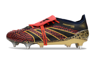 Adidas Predator 25 Elite Foldover Tongue SG Football Boots - Black/Red/Gold