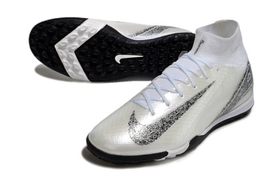 Nike Air Zoom Mercurial Superfly 10 Elite TF Football Shoes - Beige/Black/White