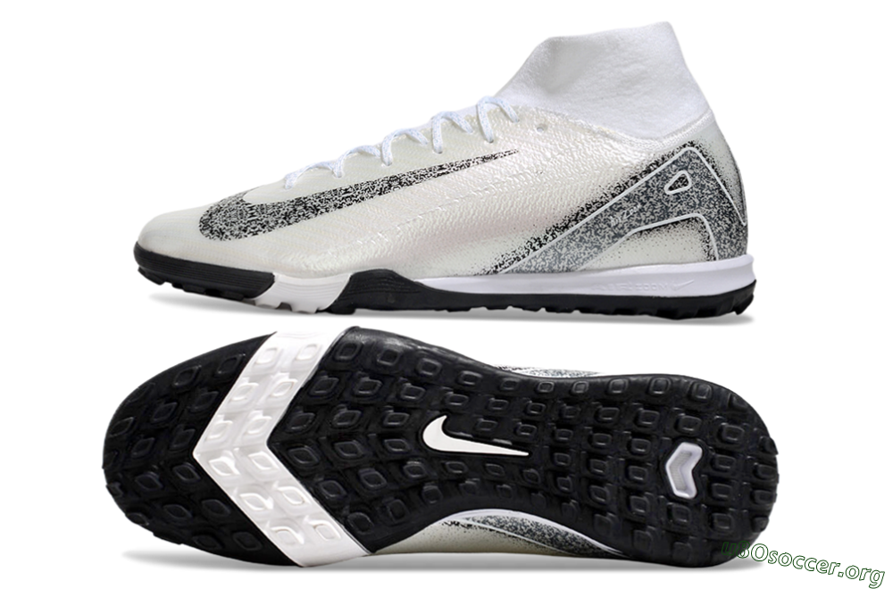 Nike Air Zoom Mercurial Superfly 10 Elite TF Football Shoes - Beige/Black/White 1