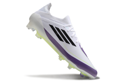 Messi x Adidas F50 Elite FG Football Boots - White/Black/Purple