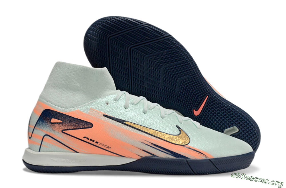 Nike Air Zoom Mercurial Superfly 10 Elite IC Football Shoes - Jade/Gold/Red 2
