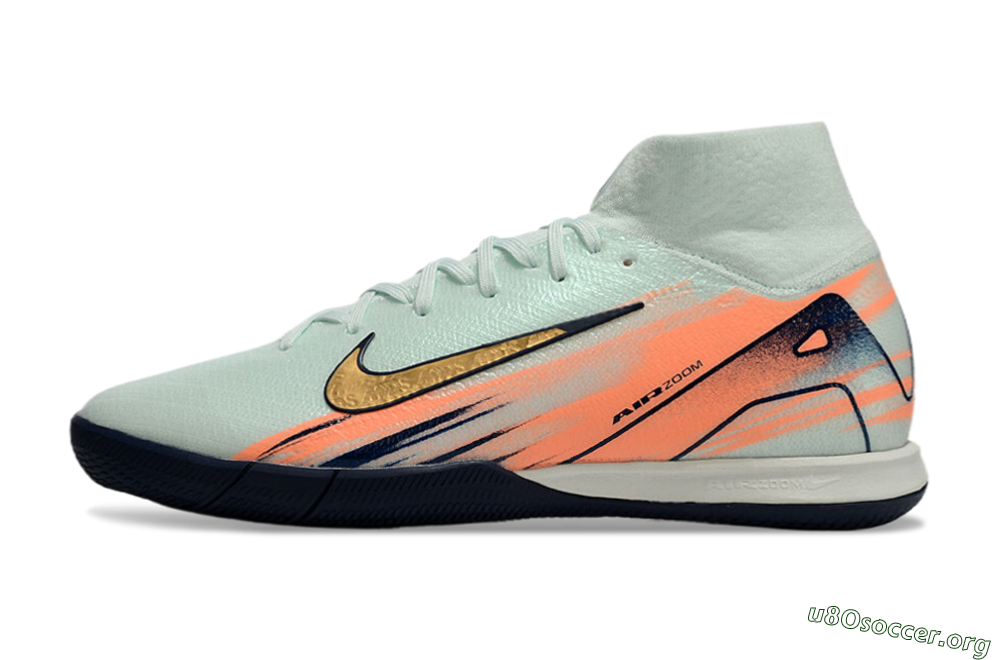 Nike Air Zoom Mercurial Superfly 10 Elite IC Football Shoes - Jade/Gold/Red 3