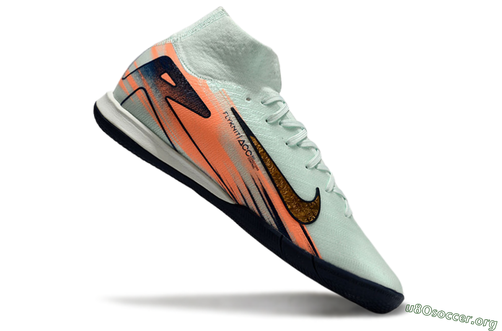 Nike Air Zoom Mercurial Superfly 10 Elite IC Football Shoes - Jade/Gold/Red 4