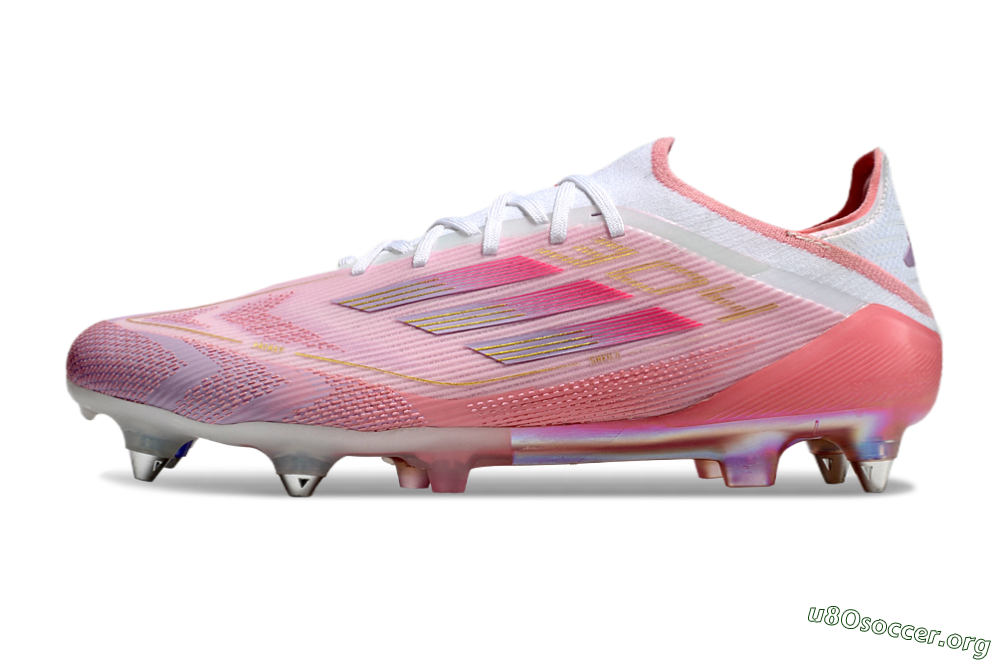 Adidas F50 304 Elite SG Football Boots - Pink/White/Gold 3