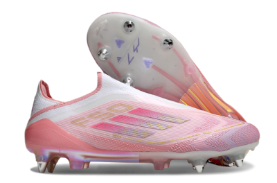 Adidas F50 304 Elite Laceless SG Football Boots - Pink/White/Gold