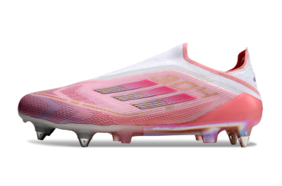 Adidas F50 304 Elite Laceless SG Football Boots - Pink/White/Gold
