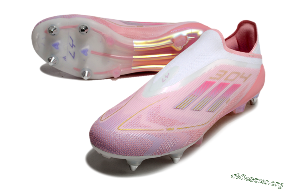 Adidas F50 304 Elite Laceless SG Football Boots - Pink/White/Gold 0