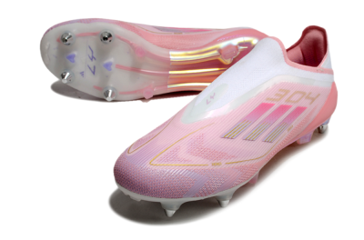 Adidas F50 304 Elite Laceless SG Football Boots - Pink/White/Gold