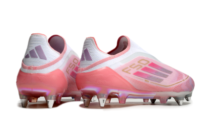 Adidas F50 304 Elite Laceless SG Football Boots - Pink/White/Gold