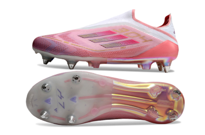 Adidas F50 304 Elite Laceless SG Football Boots - Pink/White/Gold