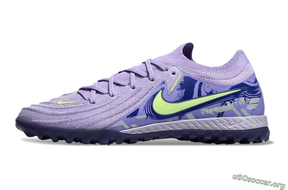 Nike Phantom GX 2 Elite TF Football Shoes - Purple/Yellow/White 3