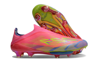 didas F50+ Elite Lightstrike Pro Laceless FG Football Boots - Red/Yellow/Blue