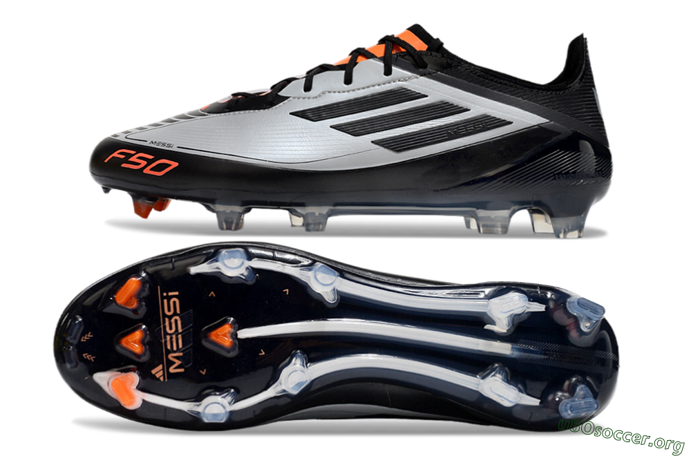 Adidas F50 Elite Messi FG Football Boots - Silver/Black/Orange 1