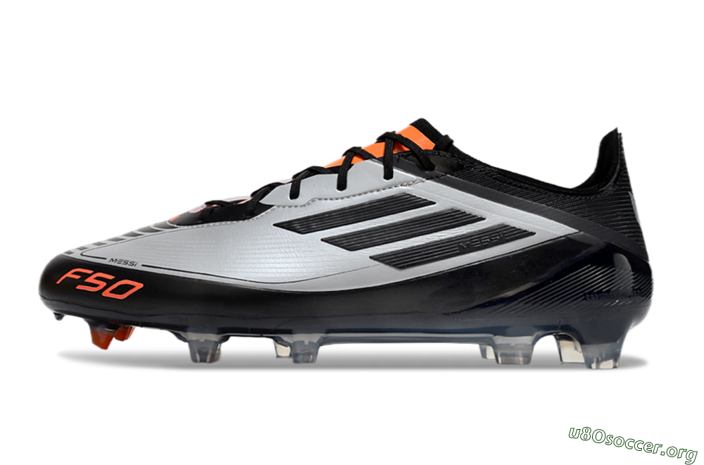 Adidas F50 Elite Messi FG Football Boots - Silver/Black/Orange 3